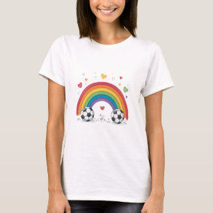 Camiseta Soccer under the Valentines Rainbow