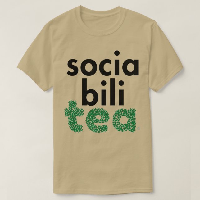 Camiseta Sociabilidad Tea Lovers negro (Diseño del anverso)