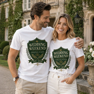 Camiseta Social de fin de semana de boda personalizado