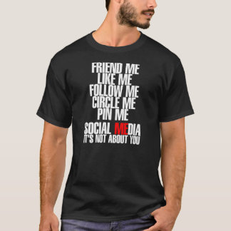 Camiseta social de los medios de los hombres -
