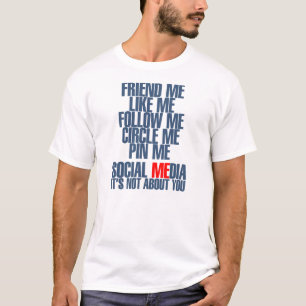 Camiseta social de los medios de los hombres - luz