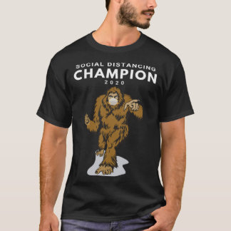 Camiseta Social Distancing Champion 2020 Big Foot Sasquatch