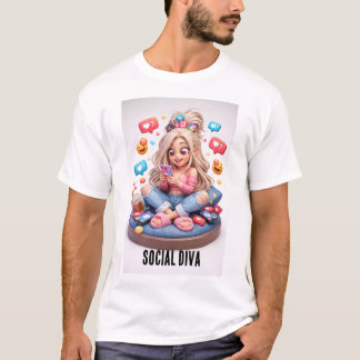 Camiseta social diva 