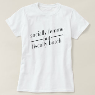 Camiseta social femme pero fiscal marimacho