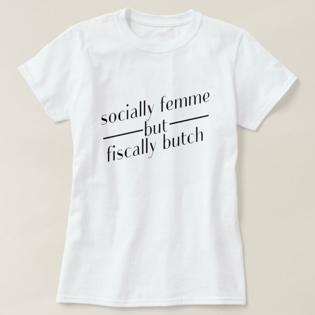 Camiseta social femme pero fiscal marimacho (Diseño del anverso)