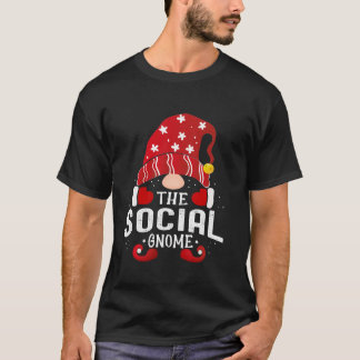 Camiseta Social Gnome Matching Christmas PJS For Family