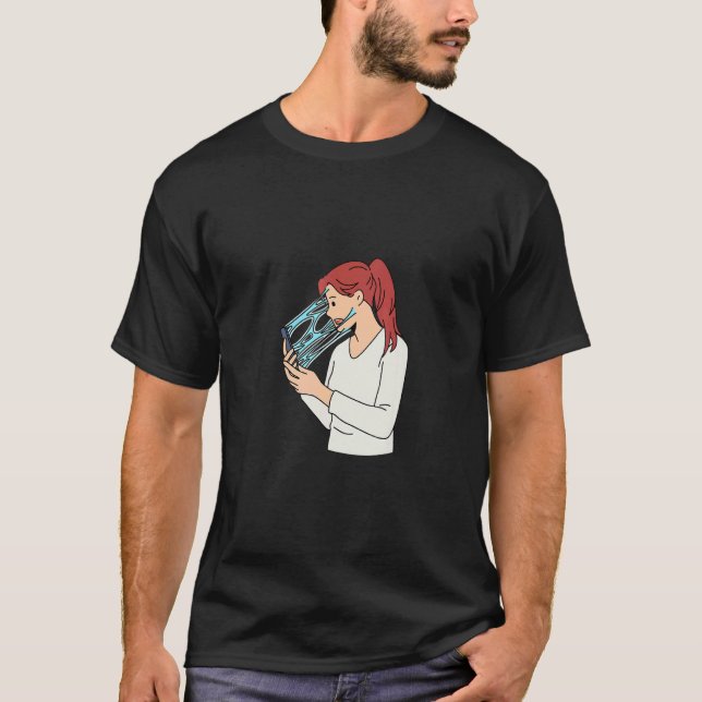 Camiseta Social Media Anxiety And Digital Detox Design (Anverso)