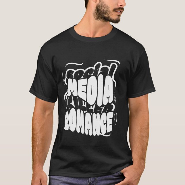 Camiseta Social Media Romance Reel T-Shirt – Cute Graphic  (Anverso)