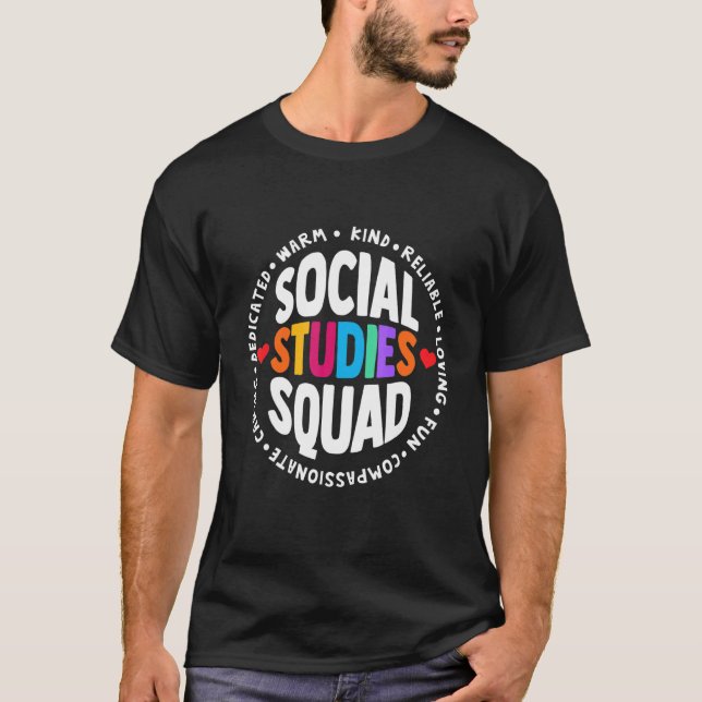 Camiseta Social Studies Squad First Day Of School & Appreci (Anverso)