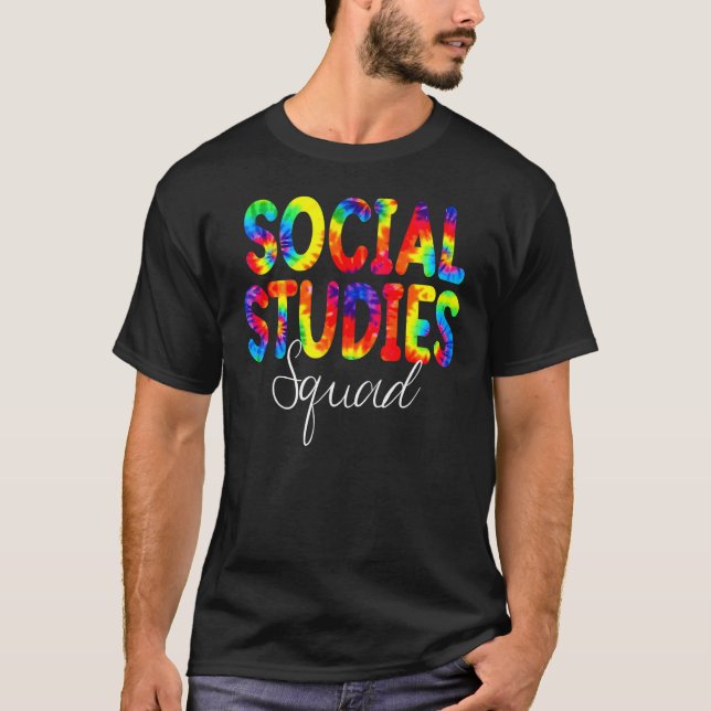Camiseta Social Studies Squad Tie Dye Back To School Apprec (Anverso)