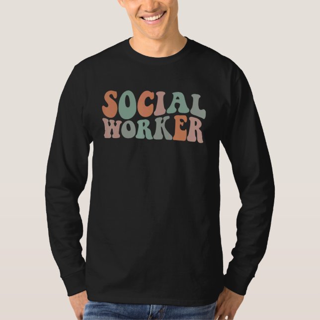 Camiseta Social Worker retro groovy Social Work Appreciatio (Anverso)