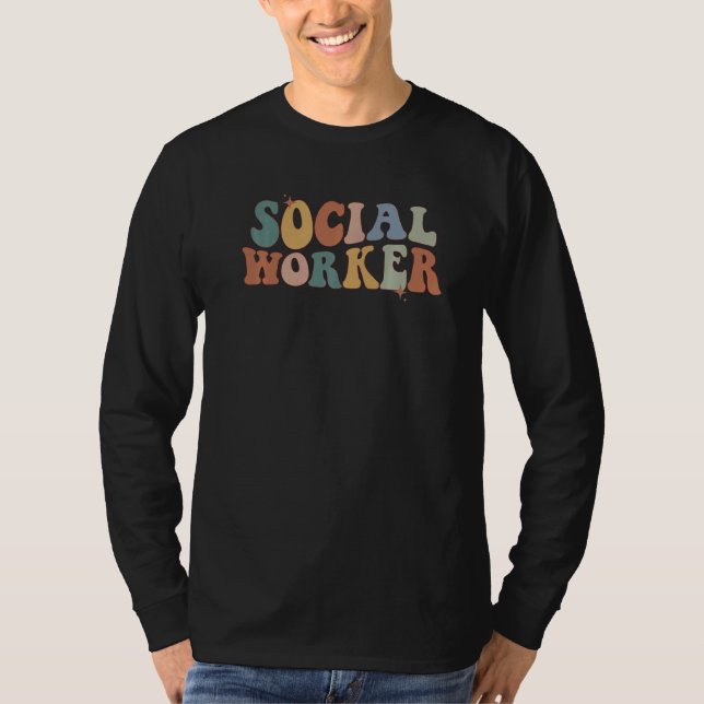 Camiseta Social Worker retro groovy Social Work Appreciatio (Anverso)
