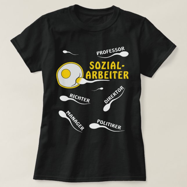 Camiseta Social Worker Social Work Sperm Profesional Social (Diseño del anverso)