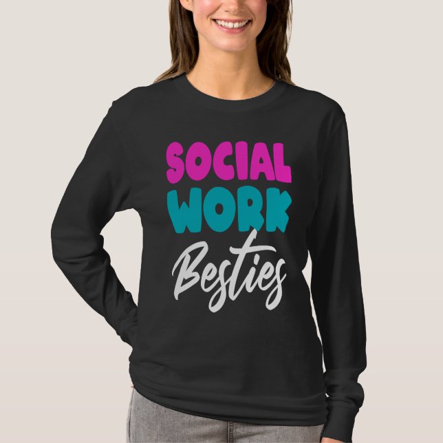 Camiseta Social Worker Work Coworkers Best Friend Graduatio (Anverso)