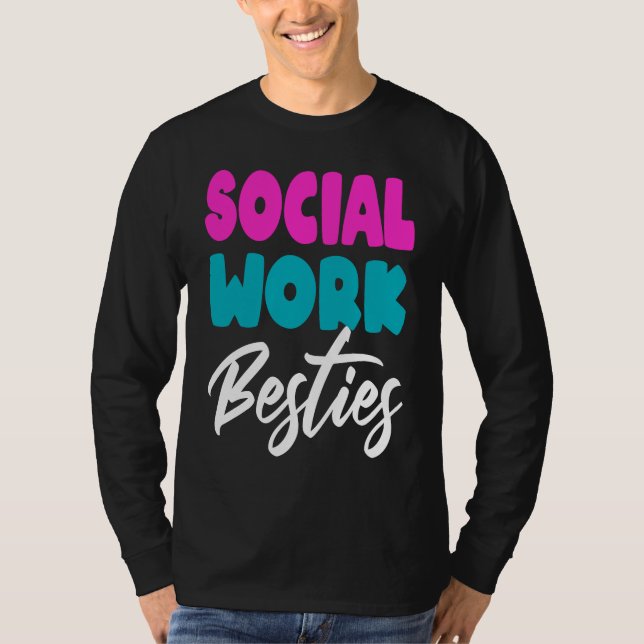 Camiseta Social Worker Work Coworkers Best Friend Graduatio (Anverso)