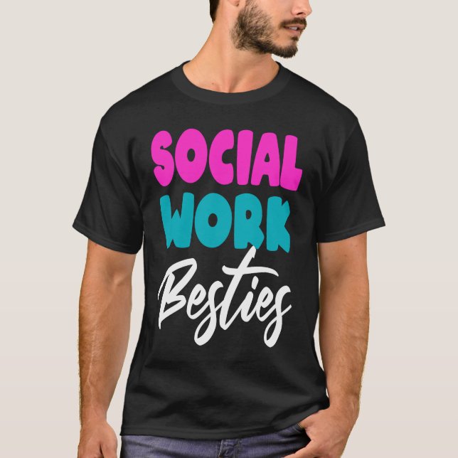 Camiseta Social Worker Work Coworkers Best Friend Graduatio (Anverso)