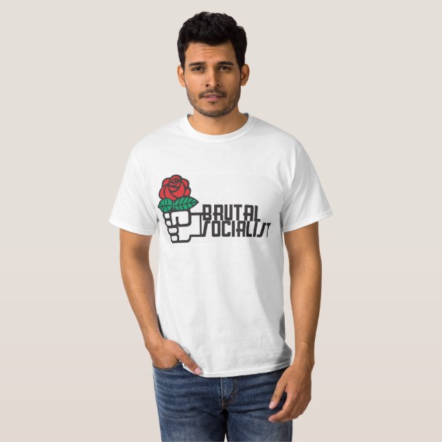 Camiseta socialista brutal del valor (Anverso completo)