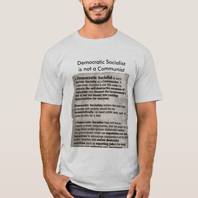 Camiseta socialista Democratic de la educación del (Anverso)