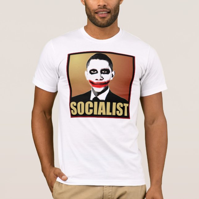 Camiseta Socialista Obama del comodín (Anverso)