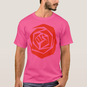 Camiseta Socialistas Demócratas Puño Rosa Roja