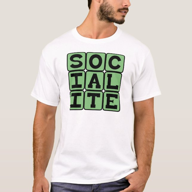 Camiseta Socialité, Asistente a fiestas (Anverso)