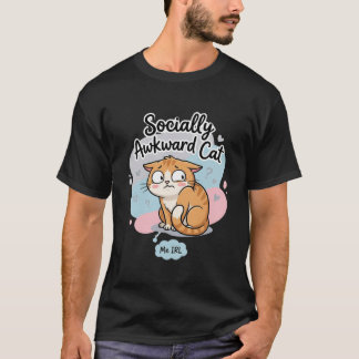 Camiseta Socially Awkward Cat Tee | Introvert Cat Lover