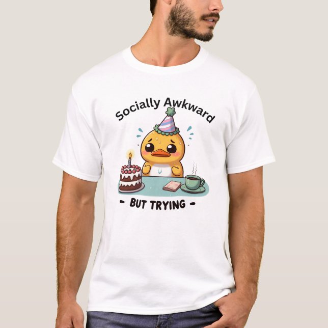 Camiseta Socialmente Incómodo Pero Intentando - Relacionabl (Anverso)