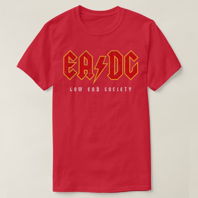 Camiseta Sociedad de bajo nivel Jugadores Bass Guitar EADG  (Diseño del anverso)
