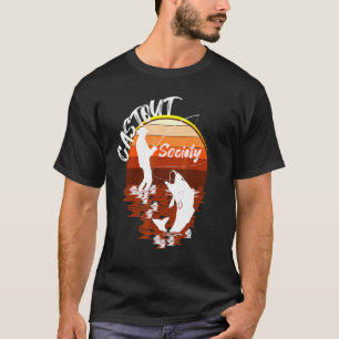 Camiseta Sociedad de Castout Gráfica de Pesca Gran Boca Boc