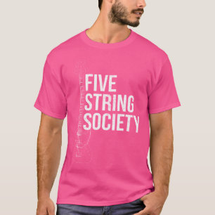 Camiseta Sociedad de cinco cuerdas de 5 cuerdas de guitarra