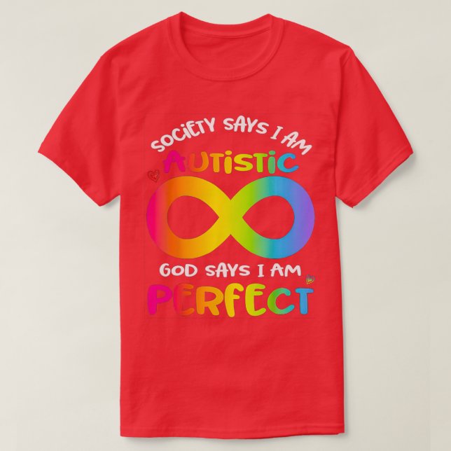 Camiseta Sociedad de Conciencia del Autismo Dice Que Soy El (Diseño del anverso)