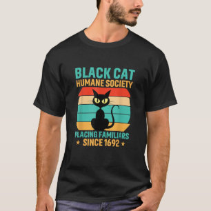 Camiseta Sociedad de gato negro de gatos humanos gatos retr