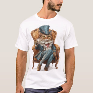 Camiseta Sociedad de Gatos Elegantes Gatito Real Victorian