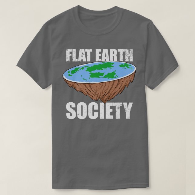 Camiseta Sociedad de la Tierra Plana Ciencia Conspiración d (Diseño del anverso)