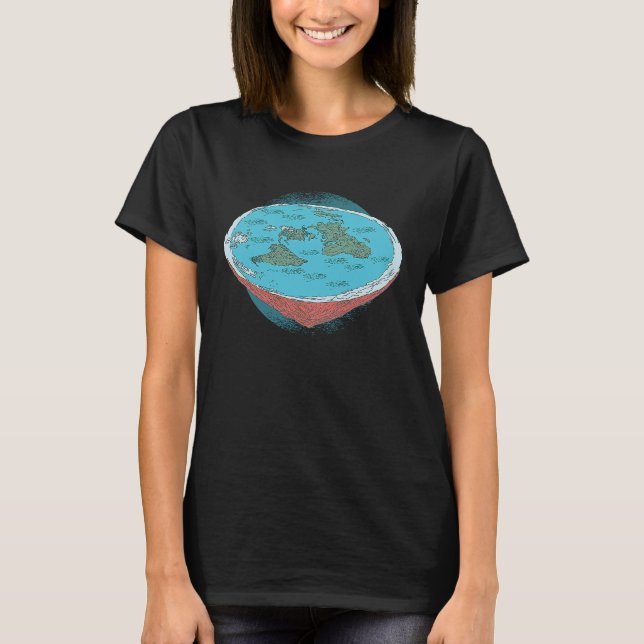 Camiseta Sociedad de la Tierra Plana como teoría de la Tier (Anverso)