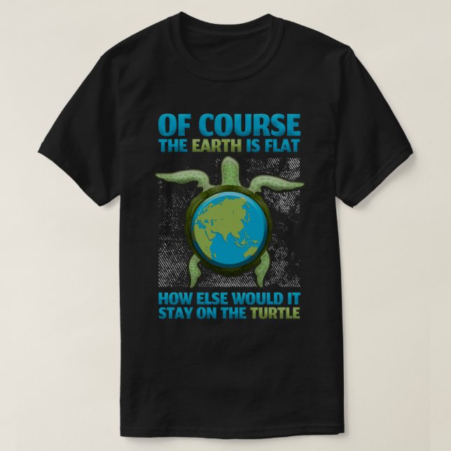 Camiseta Sociedad de la Tierra Plana Diseño Elefantes de To (Diseño del anverso)