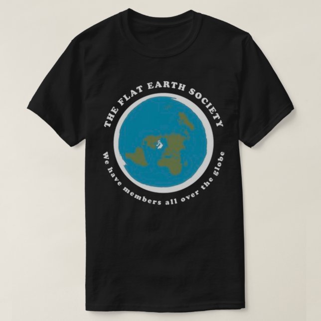 Camiseta Sociedad de la Tierra Plana Esencial TShirt Classi (Diseño del anverso)
