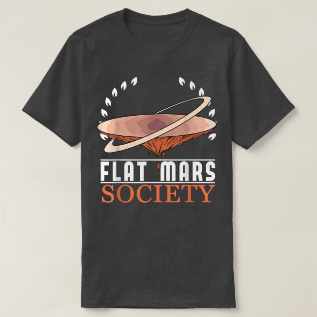 Camiseta Sociedad de Marte Plana Astronauta Ciencia Espacia (Diseño del anverso)
