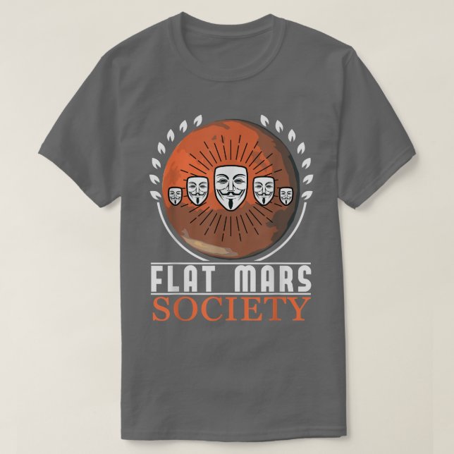 Camiseta Sociedad de Marte Plana Astronauta Ciencia Espacia (Diseño del anverso)