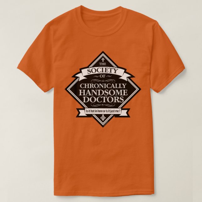 Camiseta Sociedad de Médicas crónicamente guapas divertidos (Diseño del anverso)