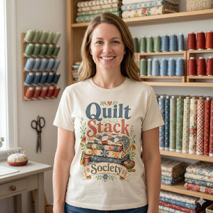 Camiseta Sociedad de Pilas de Colchas Costura Cottagecore