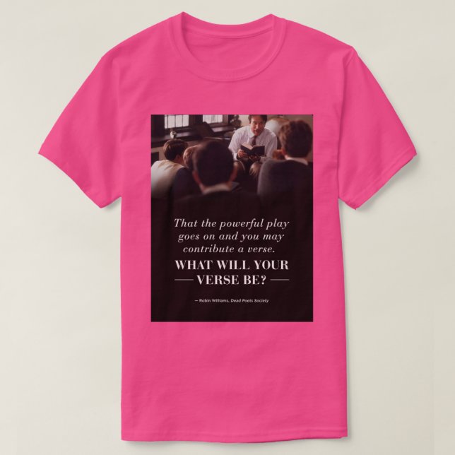 Camiseta Sociedad de poetas muertos (Diseño del anverso)