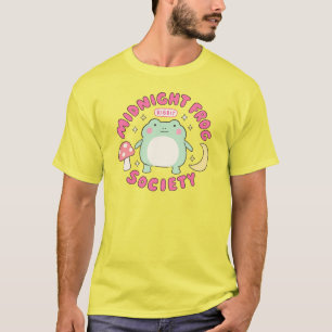 Camiseta Sociedad de Rana Kawaii de Medianoche con Hongo Pa