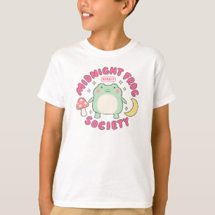 Camiseta Sociedad de rana linda de medianoche Kawaii hongo