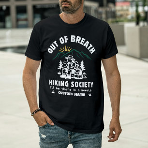 Camiseta Sociedad de senderismo sin aliento Divertida Monta