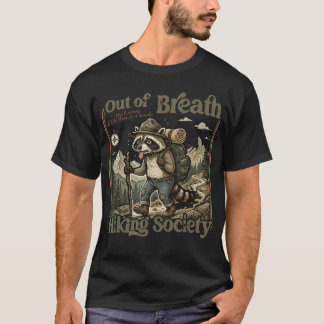 Camiseta Sociedad de Senderismo sin Aliento Mapache Senderi