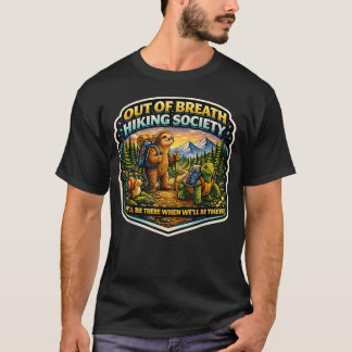 Camiseta Sociedad de senderismo sin aliento Perezoso Tortug