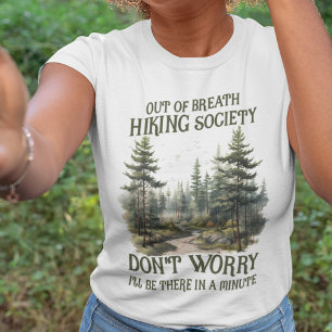 Camiseta Sociedad de senderismo sin aliento verde bosque vi