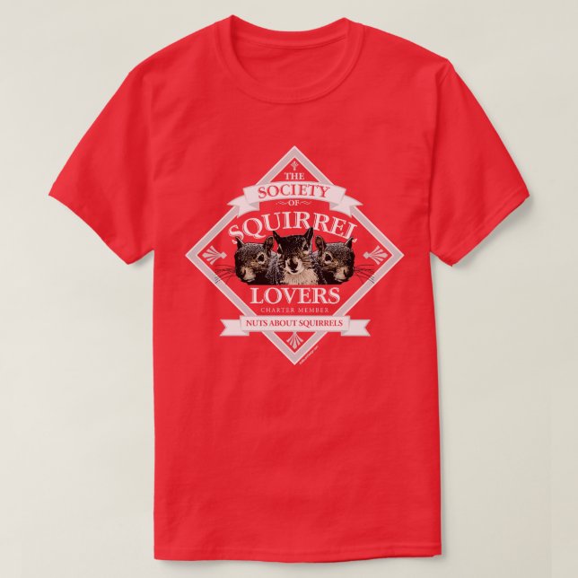 Camiseta Sociedad de Squirrel Amantes del bigote de ardilla (Diseño del anverso)