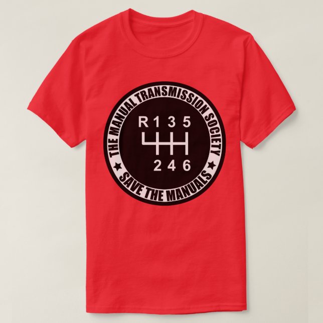 Camiseta Sociedad de transmisión manual Guardar los manuale (Diseño del anverso)